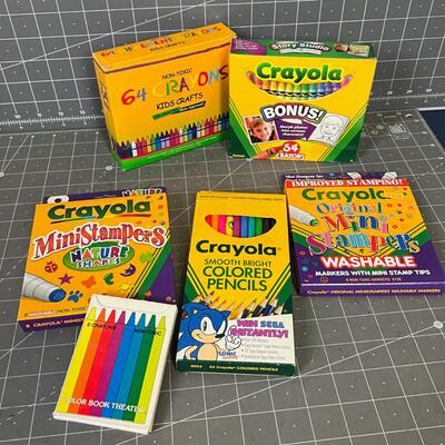 Lot of Crayons and Pencils, NEW 