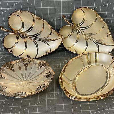 Metal Serving Dishes from the 60's (4-pieces) 