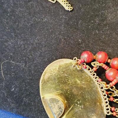 Ornelia Italy Red Bead Torsade Necklace