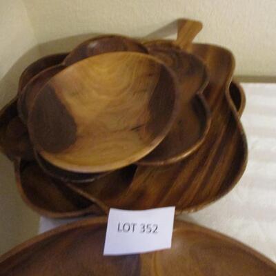 Walnut Dip Tray and Platters