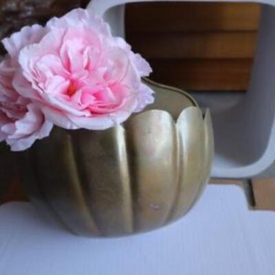 Vintage Brass wall pocket for flowers or plants