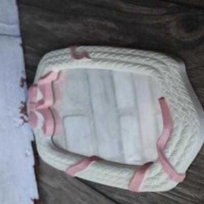 Vintage Burwood (Syroco) basket weave design mirror