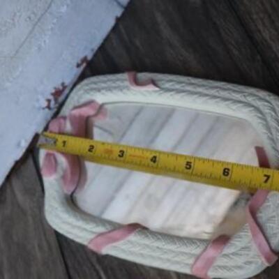 Vintage Burwood (Syroco) basket weave design mirror