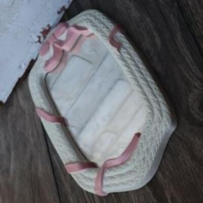 Vintage Burwood (Syroco) basket weave design mirror