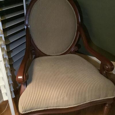 2- Southeastern Galleries chairs, velvety fabric