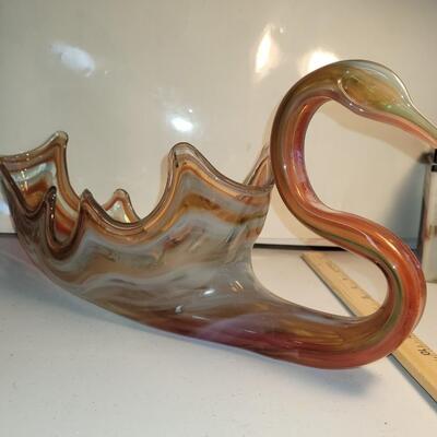 Murano style glass Swan