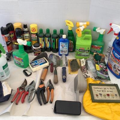 906 LOT of Garden Tools, Pesticides, Garden Shears, Etc.