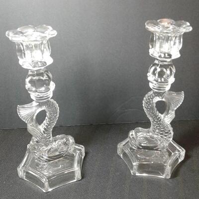 Fish Motif Candlesticks