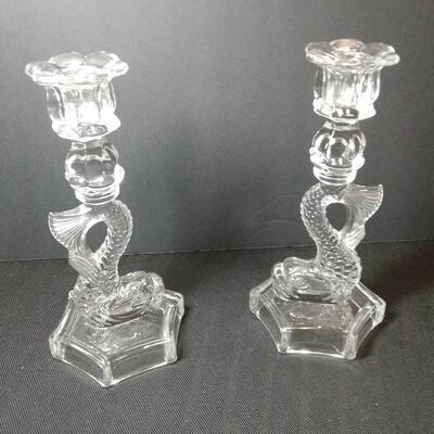 Fish Motif Candlesticks