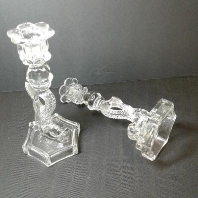 Fish Motif Candlesticks