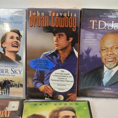5 Piece Movie Lot, 2 VHS, 3 DVDs: October Sky -to- Charlie St. Cloud - New