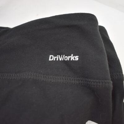 2 Pair DriWorks Athletic Shorts Size 3X (24W-26W) Black - New