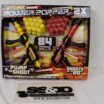 Atomic Power Popper 2X Battle Pack with Foam Ammo Balls. Open - New