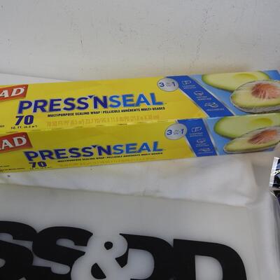 2 Packs of Pens, Glad Sealing Wrap -New