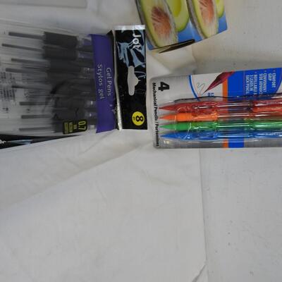 2 Packs of Pens, Glad Sealing Wrap -New