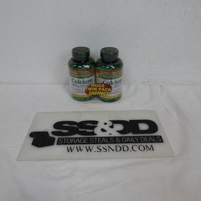 Twin Pack of Nature's Bounty Calcium Vitamin Bottles - New