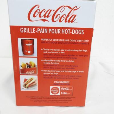 Coca-Cola Brand Pop-Up Hot Dog Toaster - New