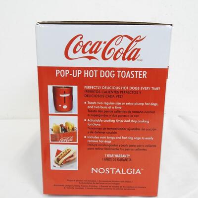 Coca-Cola Brand Pop-Up Hot Dog Toaster - New