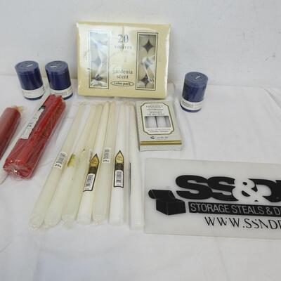 15+ pc Candle Lot, Gardenia Scent, Emergency, Coastal Mist, etc - New