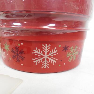 6 pc Holiday & Home Decor: Basket, Christmas Treat Containers, S&P Shakers - New