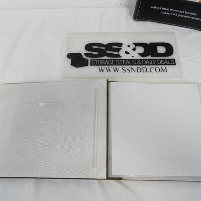 2 Photo Album Scrapbooks: 8x8 Scrapbook & Black Photo Album for 4x6 prints - New
