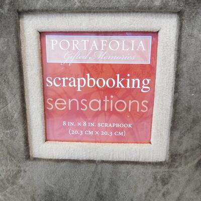 2 Photo Album Scrapbooks: 8x8 Scrapbook & Black Photo Album for 4x6 prints - New