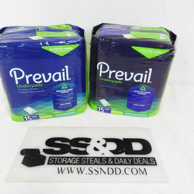 Prevail Underpads, 2 Packages of 15 Large 23