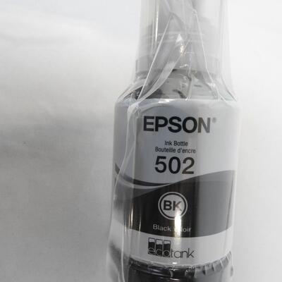 Epson 502 Black Ink Bottle. Sealed - New