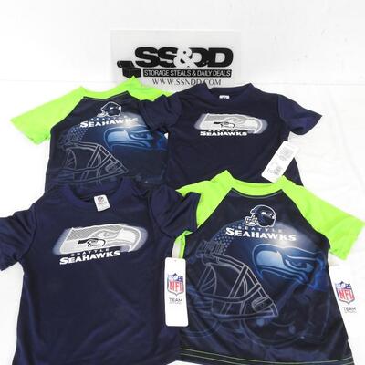 Qty 4 NFL Team Apparel Seattle Seahawks Kids Shirts all size 2T - New