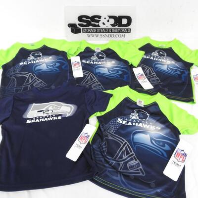 Qty 5 Seattle Seahawks NFL Team Apparel Kids Shirts, all size 18m - New