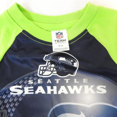 4 pc NFL Team Apparel Seattle Seahawks Kids Shirts, All Size 12m - New