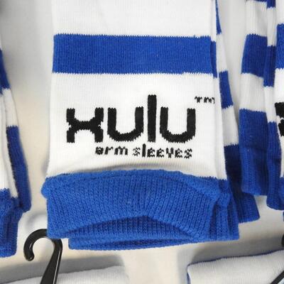 7 Pairs Spirit Sleeves, Xulu Arm Sleeves, Blue & White Stripes - New