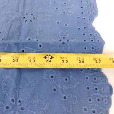 Blue Eyelet & Lace Women's Shirt, approx size XL/2XL - New