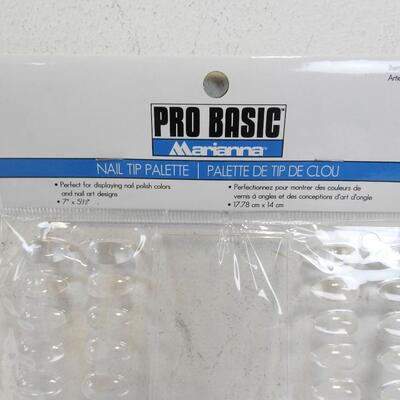 Qty 8 Pro Basic Marianna Nail Tip Palette, Clear - New