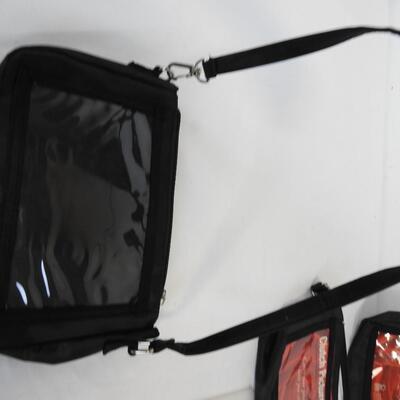 Qty 4 Small Black Clutch Picture Bag - New