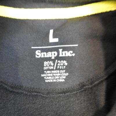 Snapchat Logo King Snap Inc 2018 Embroidered Tiger Black Sweatshirt Large - New