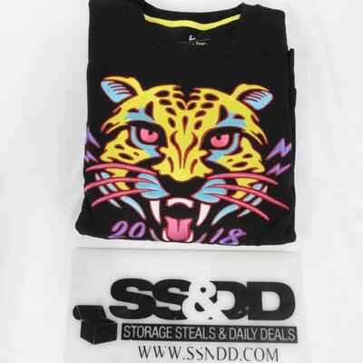 Snapchat Logo King Snap Inc 2018 Embroidered Tiger Black Sweatshirt Large - New