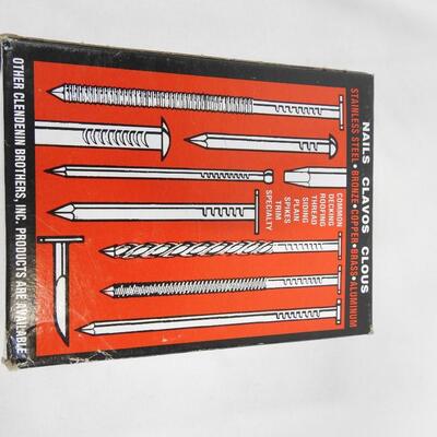 3 Boxes Clendenin Brothers Stainless Steel Trim Nails, White. Each is 1lb - New