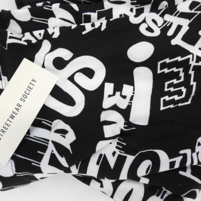 4 Pair Large Leggings Streetwear Society: Marble, Zodiac, Grafiti, & Words - New