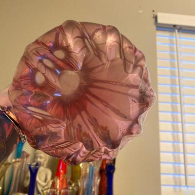 Vintage stretched glass vase