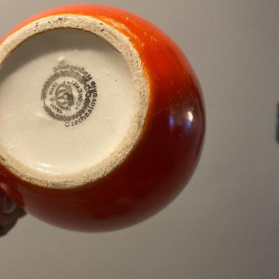 Vintage Czech creamer jar