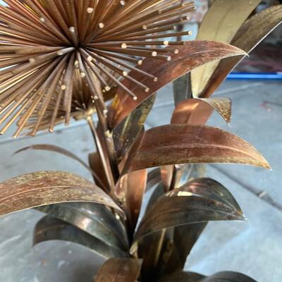 Vintage brutalist metal/copper plant
