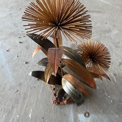 Vintage brutalist metal/copper plant