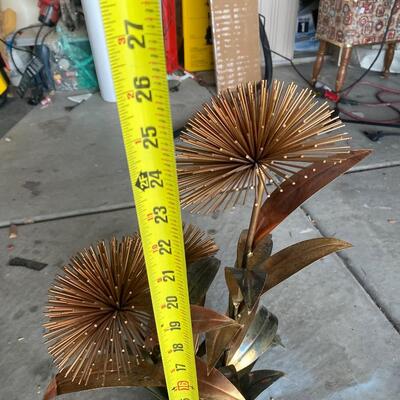 Vintage brutalist metal/copper plant