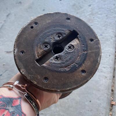 Vintage large wooden spool