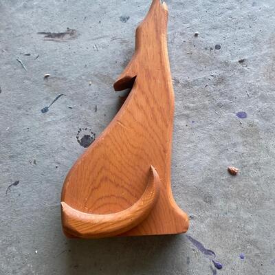 Vintage wood dog wall hanging