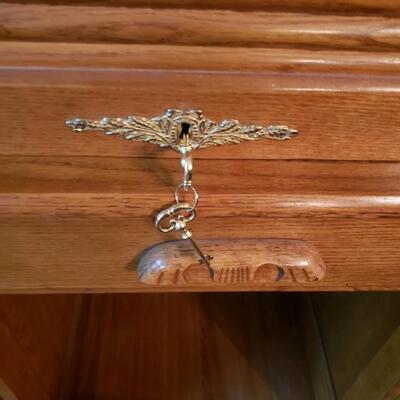 Oak roll top desk