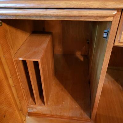 Oak roll top desk