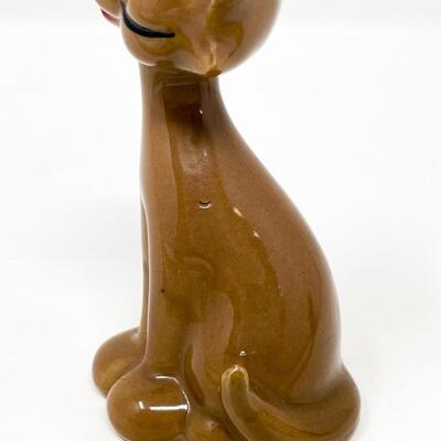 3.5â€ VINTAGE BROWN KITTY CAT FIGURINE