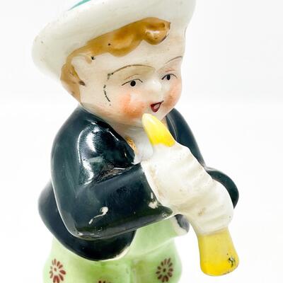 VINTAGE OCCUPIED JAPAN LITTLE BOY & BUNNY FIGURINE